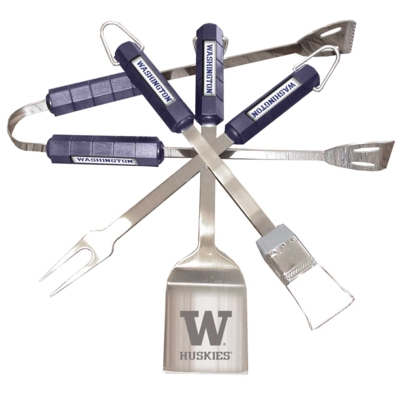 Washington Huskies 4 Piece BBQ Set - Click Image to Close