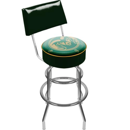 Colorado State Rams Padded Bar Stool with Backrest - Click Image to Close