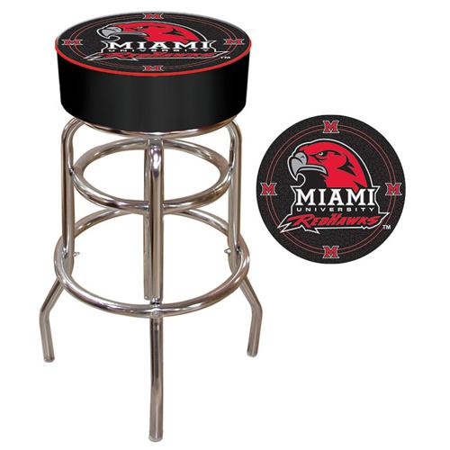 Miami University RedHawks Padded Bar Stool - Click Image to Close