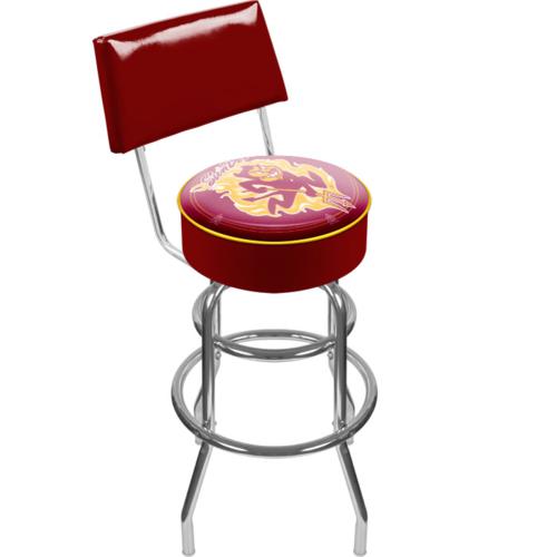 Arizona State Sun Devils Padded Bar Stool with Backrest - Click Image to Close