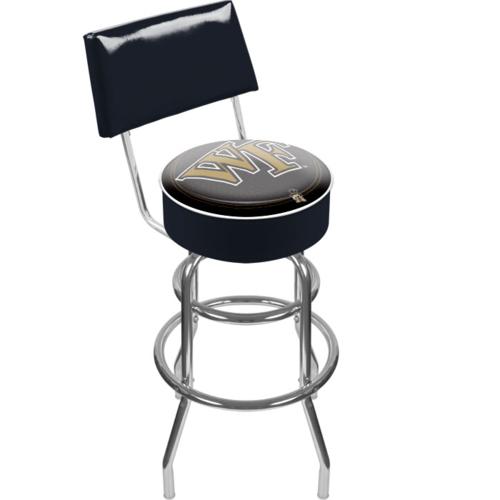 Wake Forest Demon Deacons Padded Bar Stool with Backrest - Click Image to Close