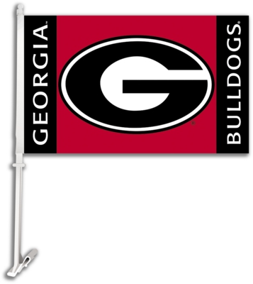 Georgia Bulldogs Car Flag & Wall Bracket - "G" - Click Image to Close