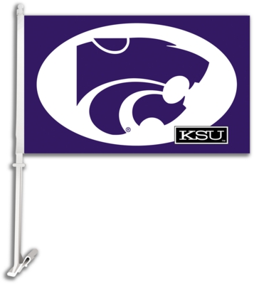 Kansas State Wildcats Car Flag & Wall Bracket - Click Image to Close