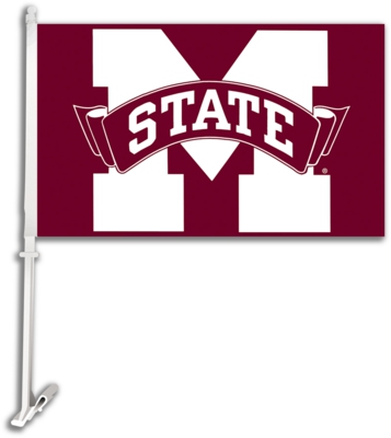 Mississippi State University Car Flag & Wall Bracket - Click Image to Close