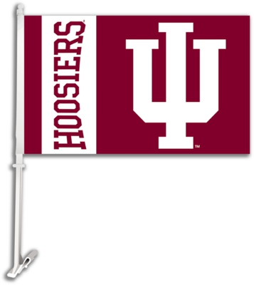 Indiana Hoosiers Car Flag & Wall Bracket - Click Image to Close