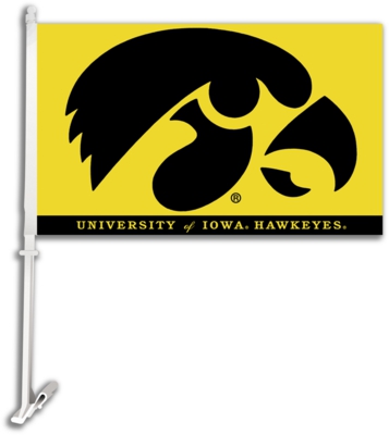 University of Iowa Hawkeyes Car Flag & Wall Bracket - Click Image to Close