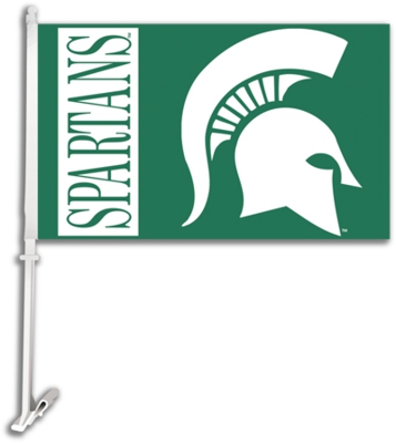 Michigan State Spartans Car Flag & Wall Bracket - Click Image to Close