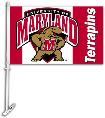 University of Maryland Terrapins Car Flag & Wall Bracket - Click Image to Close