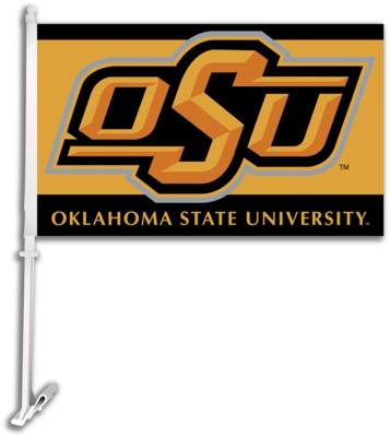 Oklahoma State University Car Flag & Wall Bracket - Click Image to Close