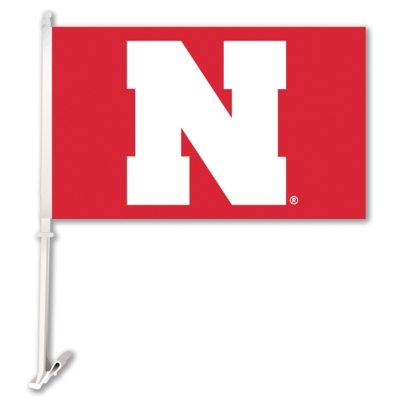 University of Nebraska Car Flag & Wall Bracket - Click Image to Close