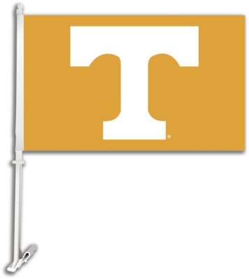 Tennessee Volunteers Car Flag & Wall Bracket - Large T - Click Image to Close