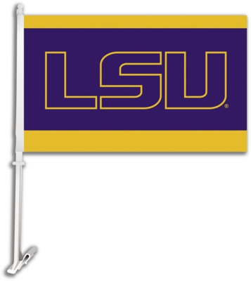 LSU - Louisiana State University Car Flag & Wall Bracket - Click Image to Close