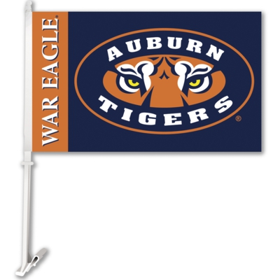 Auburn Tigers Car Flag & Wall Bracket - War Eagle - Click Image to Close