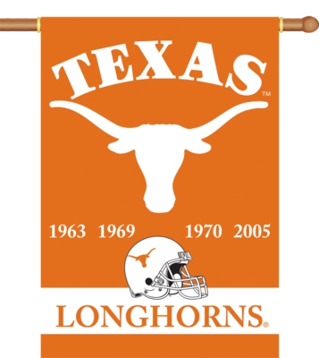 Texas Longhorns 2-Sided 28" X 40" Champion Years Banner - Click Image to Close