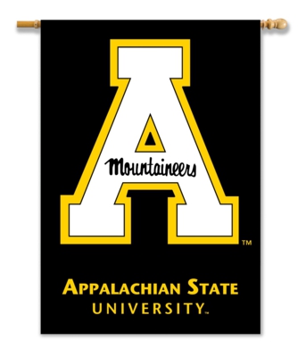 Appalachian State 2-Sided 28" x 40" Hanging Banner - Black - Click Image to Close