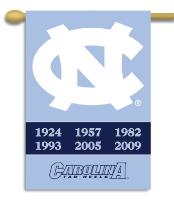 North Carolina Tar Heels 2-Sided 28" X 40" Champion Years Banner - Click Image to Close
