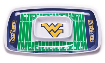 West Virginia Mountaineers Football Chip & Dip Tray - Click Image to Close