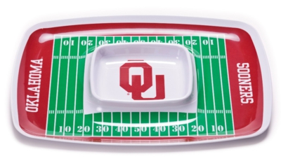 Oklahoma Sooners Football Chip & Dip Tray - Click Image to Close