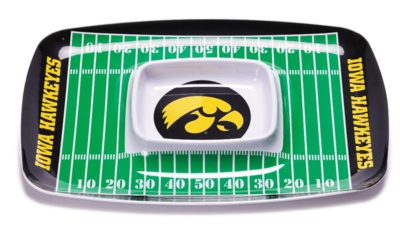 Iowa Hawkeyes Football Chip & Dip Tray - Click Image to Close