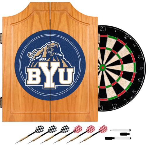BYU Cougars Dartboard & Cabinet - Click Image to Close