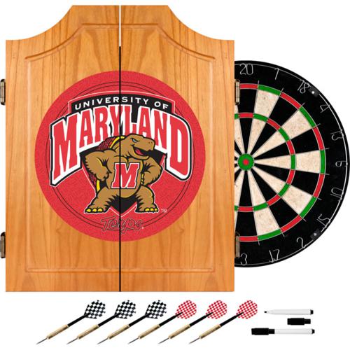 Maryland Terrapins Dartboard & Cabinet - Click Image to Close
