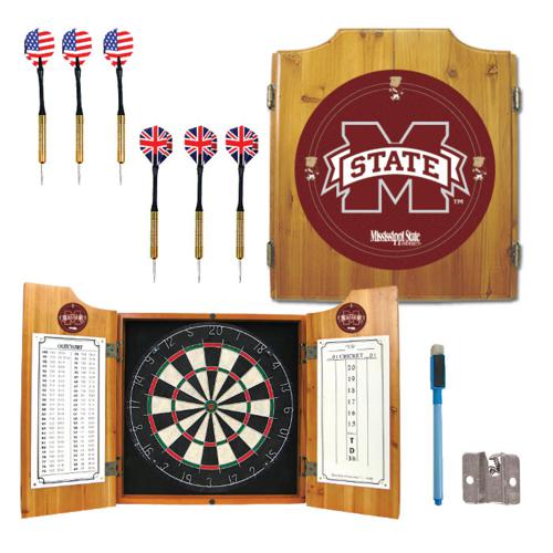 Mississippi State Bulldogs Dartboard & Cabinet - Click Image to Close