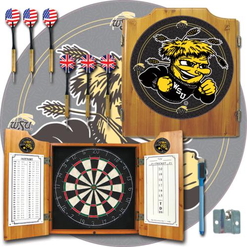 Wichita State Shockers Dartboard & Cabinet - Click Image to Close