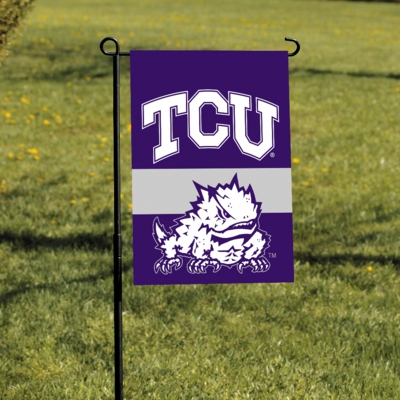 TCU - Texas Christian Horned Frogs 2-Sided Garden Flag - Click Image to Close