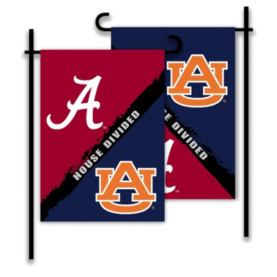 Alabama - Auburn 2-Sided Garden Flag - House Divided - Click Image to Close