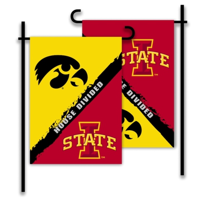 Iowa - Iowa State 2-Sided Garden Flag - House Divided - Click Image to Close