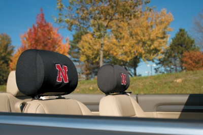 Nebraska Cornhuskers Headrest Covers - Set Of 2 - Click Image to Close