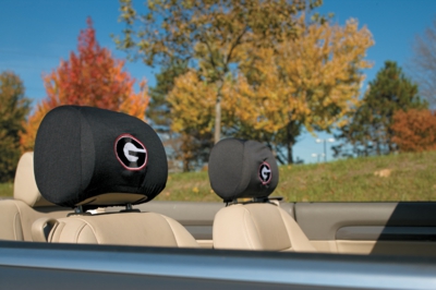 Georgia Bulldogs Headrest Covers - Set Of 2 - Click Image to Close