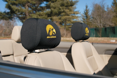 Iowa Hawkeyes Headrest Covers - Set Of 2 - Click Image to Close