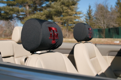 Texas A&M Aggies Headrest Covers - Set Of 2 - Click Image to Close