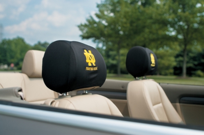 Notre Dame Fighting Irish Headrest Covers - Set Of 2 - Click Image to Close