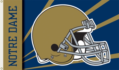 Notre Dame 3' x 5' Flag with Grommets - Helmet Design - Click Image to Close