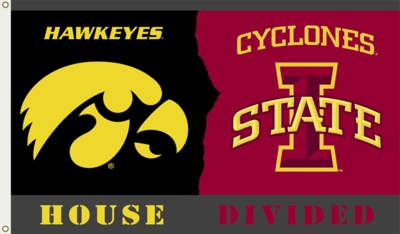 Iowa - Iowa State 3' x 5' House Divided Flag with Grommets - Click Image to Close