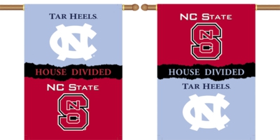 North Carolina - NC State 2-Sided 28" X 40" House Divided Banner - Click Image to Close