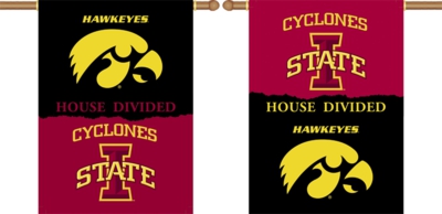 Iowa - Iowa State 2-Sided 28" X 40" House Divided Banner - Click Image to Close