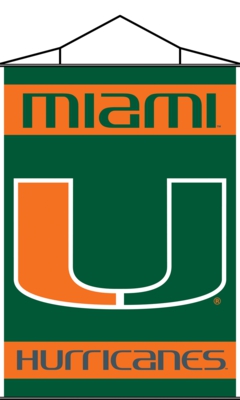 Miami Hurricanes Indoor Banner Scroll - Click Image to Close