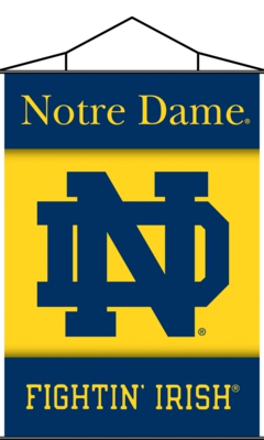 Notre Dame Fighting Irish Indoor Banner Scroll - Click Image to Close