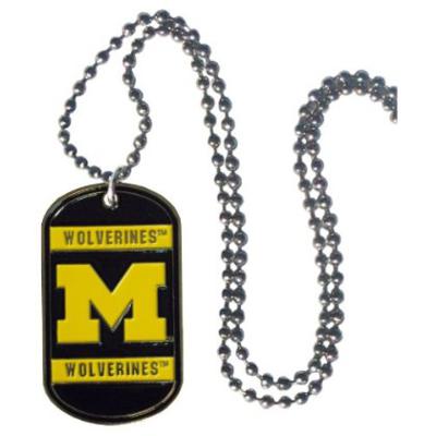 Michigan Wolverines Dog Tag Necklace - Click Image to Close