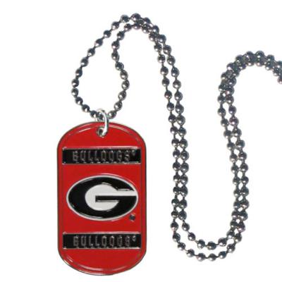 Georgia Bulldogs Dog Tag Necklace - Click Image to Close