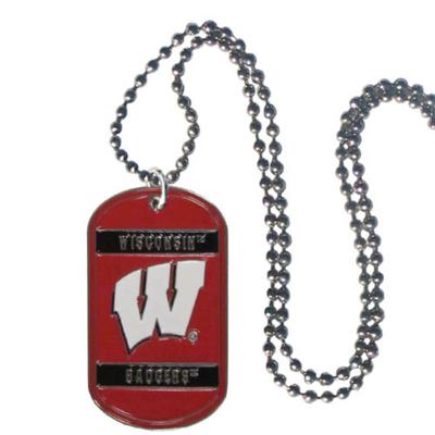 Wisconsin Badgers Dog Tag Necklace - Click Image to Close