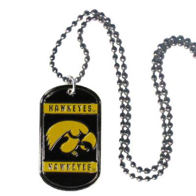 Iowa Hawkeyes Dog Tag Necklace - Click Image to Close