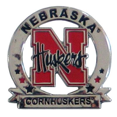 Nebraska Cornhuskers Glossy College Pin - Click Image to Close