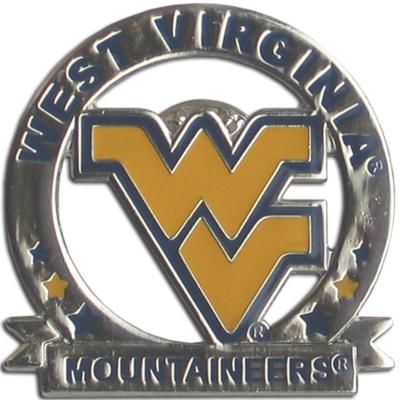 West Virginia Mountaineers Glossy College Pin - Click Image to Close