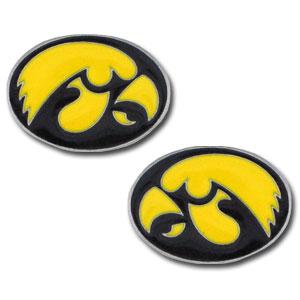 Iowa Hawkeyes Stud Earrings - Click Image to Close