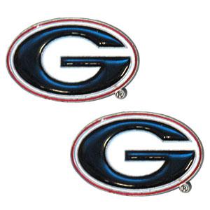 University of Georgia Stud Earrings - Click Image to Close