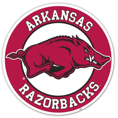 Arkansas Razorbacks 12" Vinyl Magnet - Click Image to Close